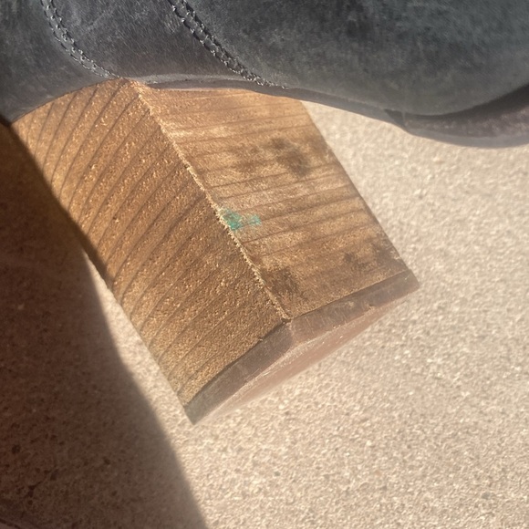 Jeffrey Campbell Hanger Washed Leather Chunky Ankle Boots Size 10 Blackish Gray - Picture 8 of 12